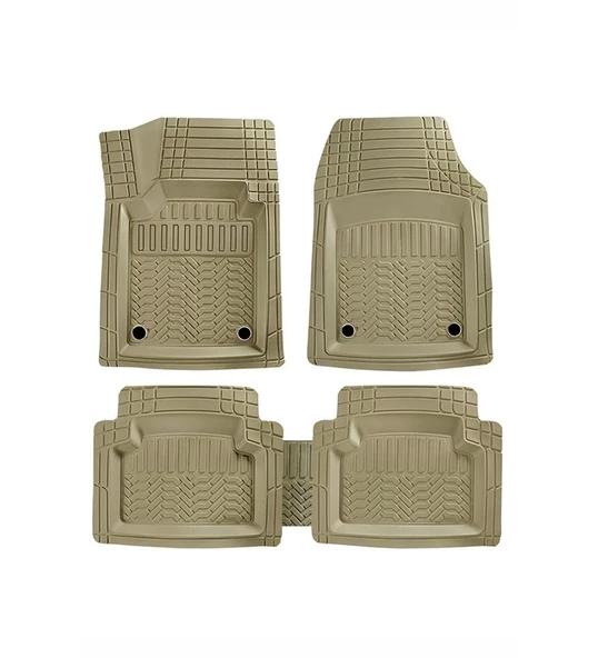 Renault Scenic 3 2009-2015 Uyumlu Havuzlu Oto Paspas A+ Bej ürün görseli 1