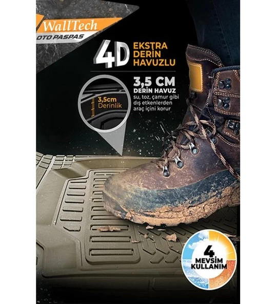 Chery Tiggo Uyumlu Havuzlu Oto Paspas A+ Bej - Resim 2