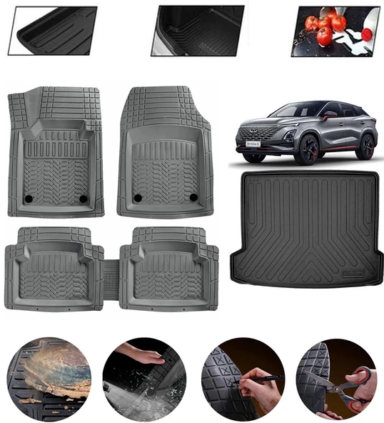 Chery Omoda 5 Uyumlu Paspas Araca Özel Bagaj Havuzu MBS Gri