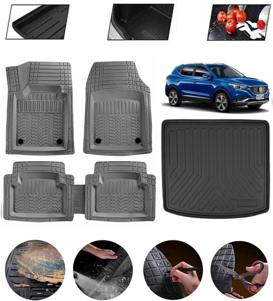 Mg Zs 2020-2026 Ust Uyumlu Paspas Araca Özel Bagaj Havuzu MBS Gri