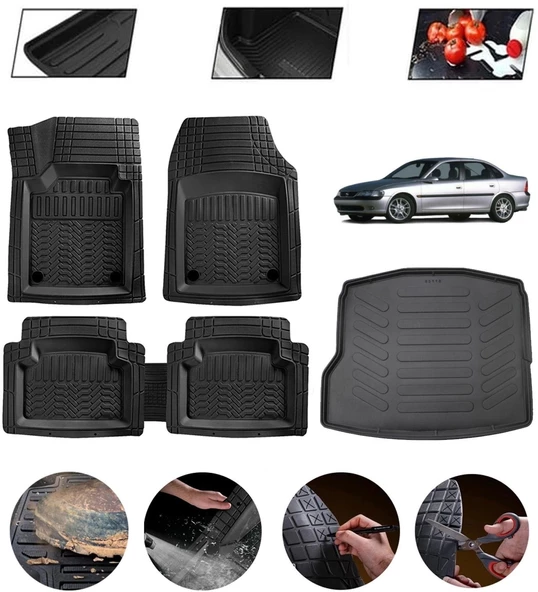 Opel Vectra C 2004-2009 Uyumlu Paspas Araca Özel Bagaj Havuzu MBS Siyah ürün görseli 1