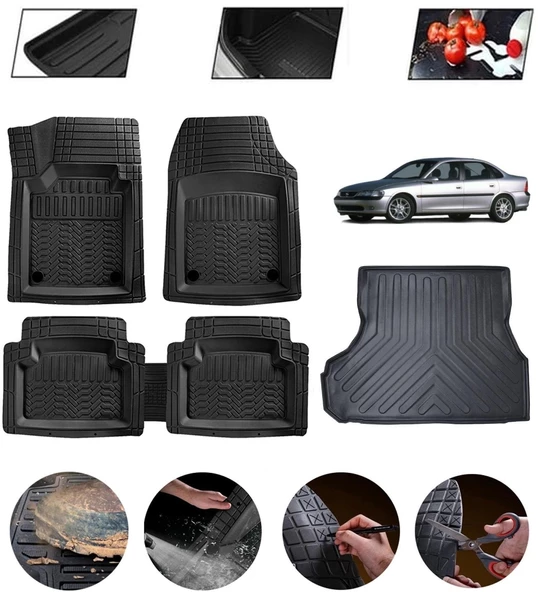 Opel Vectra B 1995-2002 Uyumlu Paspas Araca Özel Bagaj Havuzu MBS Siyah