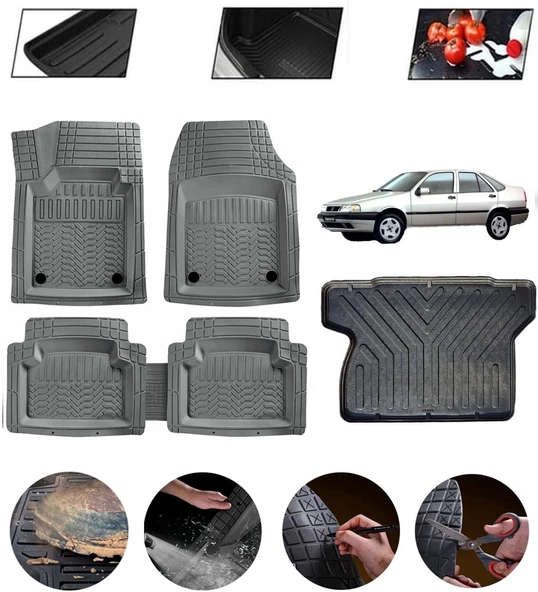 Tofaş Tempra Uyumlu Paspas Araca Özel Bagaj Havuzu MBS Gri ürün görseli 1