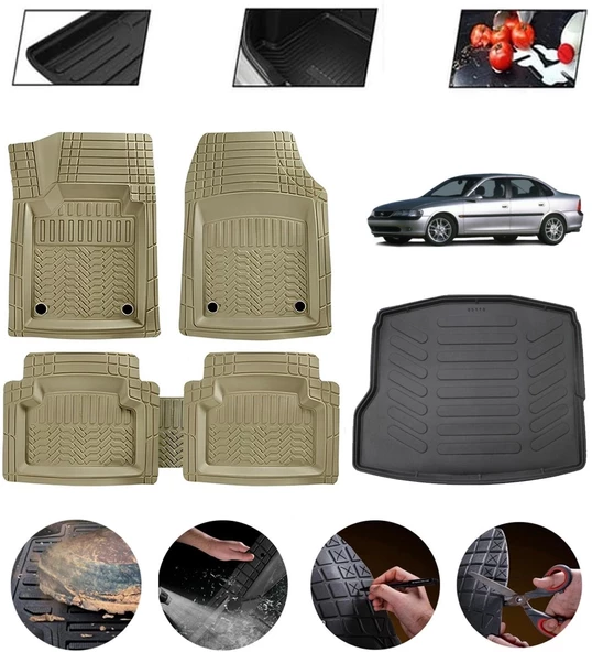 Opel Vectra C 2004-2009 Uyumlu Paspas Araca Özel Bagaj Havuzu MBS Bej ürün görseli 1