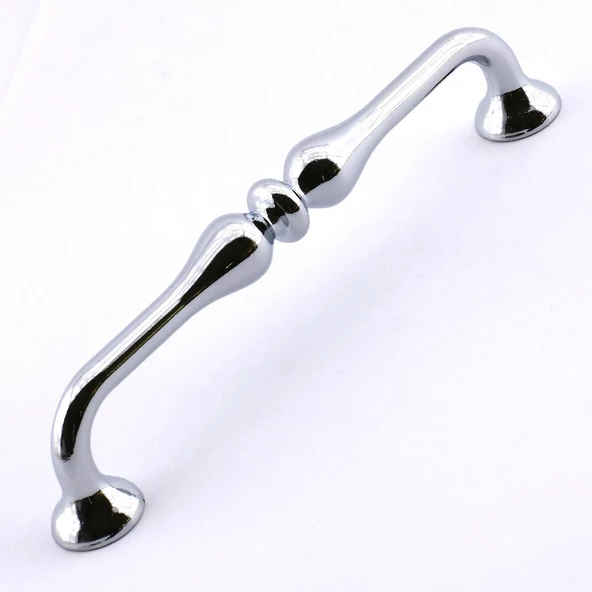 Yayık Kulp Mobilya Mutfak Dolabı Çekmece Dolap Kulpları Kapak Kulpu Kulbu Krom Renk 128 mm Metal - 7
