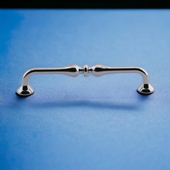 Yayık Kulp Mobilya Mutfak Dolabı Çekmece Dolap Kulpları Kapak Kulpu Kulbu Krom Renk 128 mm Metal - 5
