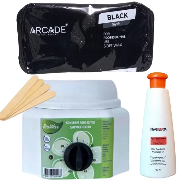 Arcade Siyah Kalıp  Profesyonel Sir Ağda Isıtıcılı Set - 2