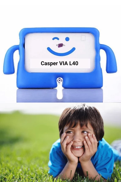 CASPER Via L40-G 10.4 inç Uyumlu Fuchsia iBuy Standlı Eğlenceli Çocuk Ruhlu Tablet Kılıfı - Resim 9