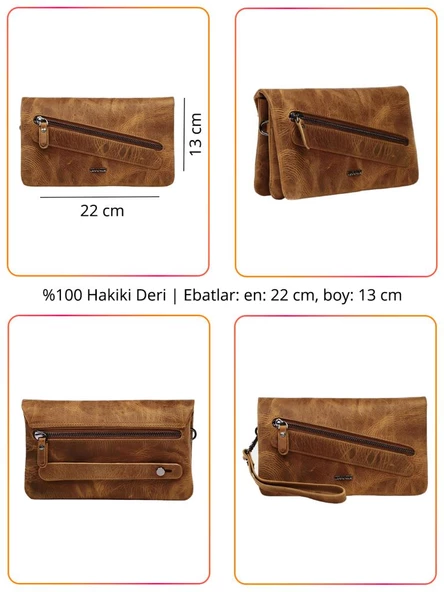 Grande Erkek Hakiki Deri El Portföy Çanta Taba 4272 - 2