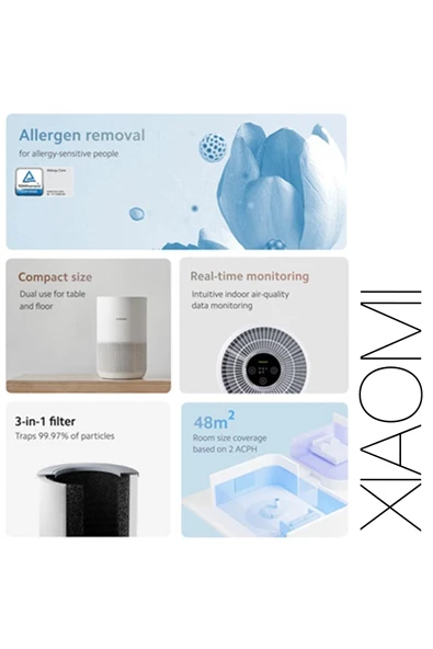 Xiaomi Smart Air Purifier 4 Compact Akıllı Hava Temizleyici - Resim 4