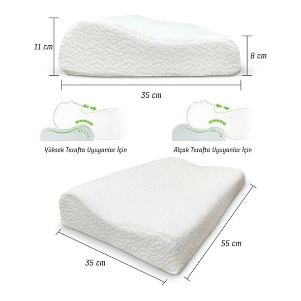 Livdora Visco Medikal Boyun Destekli Ortopedik Yastık (56x36x11) - 2