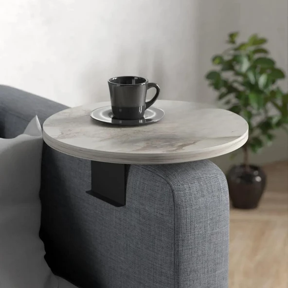 Yan Sehpa Ayarlanabilir Tepsi Dekoratif Modern Tepsi GORDİON - 5