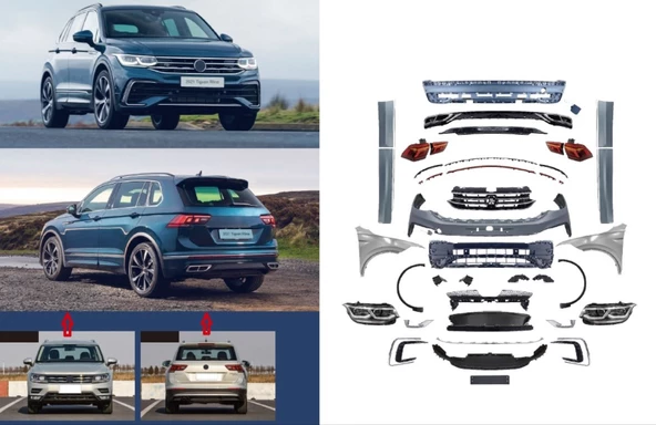 Autogp Vw tiguan makyajlı body kit dönüşüm seti 2016 / 2020