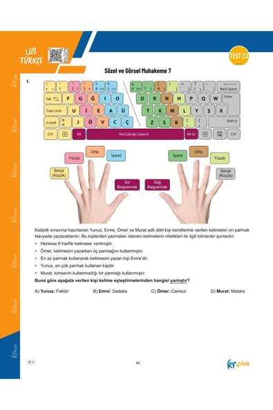 KR Plus LGS Relaks Türkçe Soru Fasikülü - 4