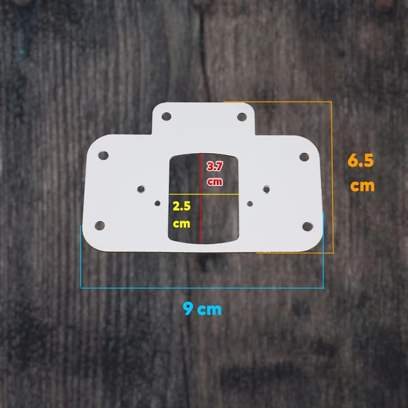 Beyaz Dolap Kapak Taş Tas Menteşe Metal Tamir Sacı 12 Adet Pratik Onarım Kiti Yuva Tablası 6,5x9 - 2