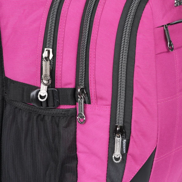 4 Bölmeli Suya Dayanıklı Ergonomik Okul Sırt Çantası RLX2227-Pembe - 4