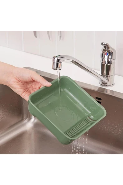 IKEA Skolast Mutfak Pratik Gıda Atık Süzgeci Yeşil 16x17x5 Cm - 3
