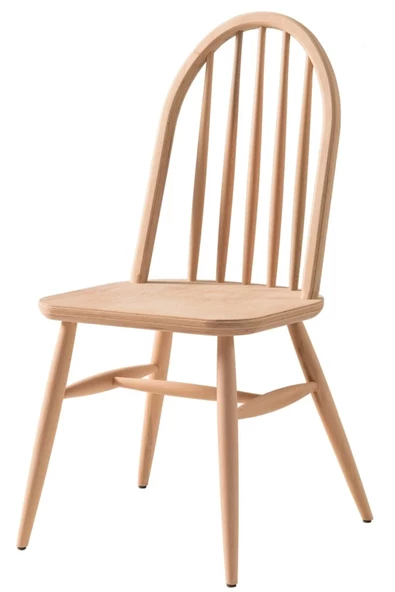 Amerikan Sandalye Ham Cilasız Ham Ahşap 4 Adet - Resim 2