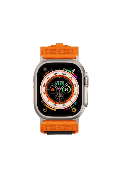 Apple Watch Ultra 49mm Uyumlu Fuchsia DRK-99 Hasır Kordon - Resim 2