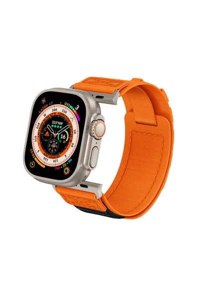 Apple Watch Ultra 49mm Uyumlu Fuchsia DRK-99 Hasır Kordon - Resim 3