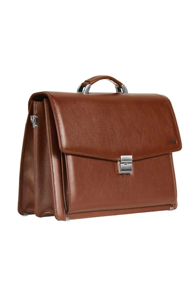 Grande Erkek Hakiki Deri Evrak Çantası Taba 4211 - Resim 2