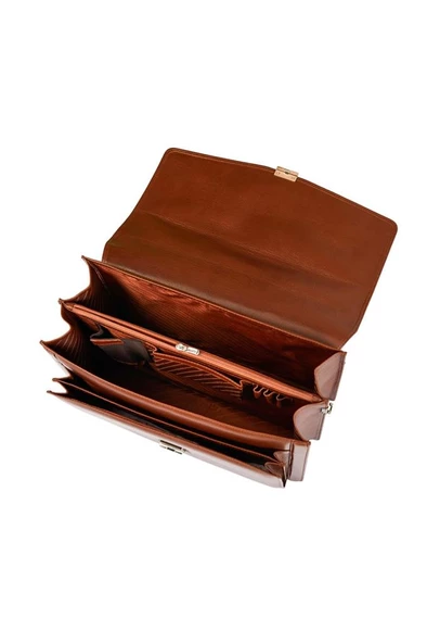 Grande Erkek Hakiki Deri Evrak Çantası Siyah 4211 - Resim 3