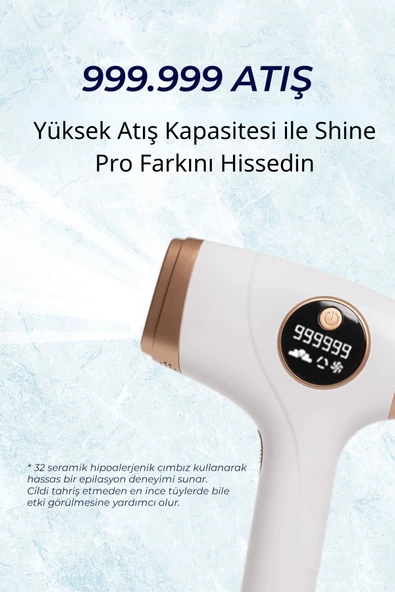 Buz Lazer Epilasyon Ipl Tüy Alma Cihazı,yüz Vücut Hassas Bölge Kullanımı 999.999 Atım - 9