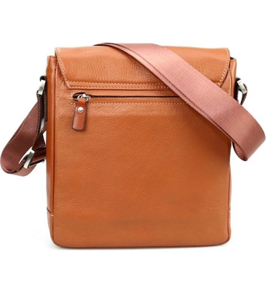 Grande Hakiki Deri Erkek Postacı Çantası Taba 4251 - 3