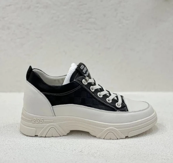 GUJA 24Y314 GİZLİ TOPUK DERİ KADIN SNEAKER AYAKKABI - 9