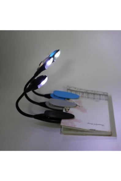 Sardıcı Pratik Kıskaçlı Bükülebilir Led Kitap Okuma Lambası Karışik Renk - 2