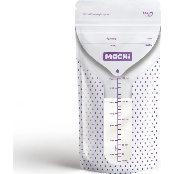 Mochi Anne Sütü Saklama Poşeti 25 Adet 200ml