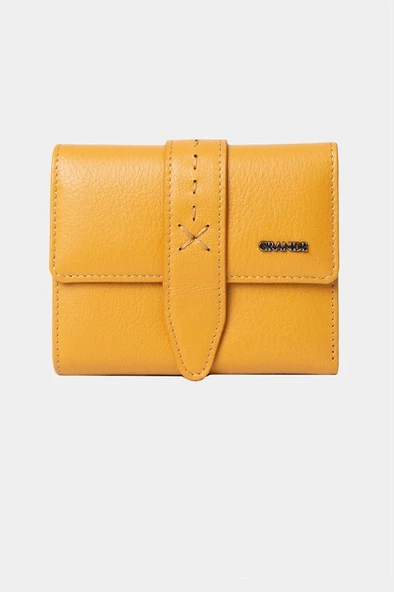 Grande Hakiki Deri Kadın Cüzdan Sarı 2633 ürün görseli