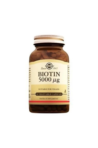 Solgar Biotin 5000 Mcg 50 Kapsül ürün görseli 1