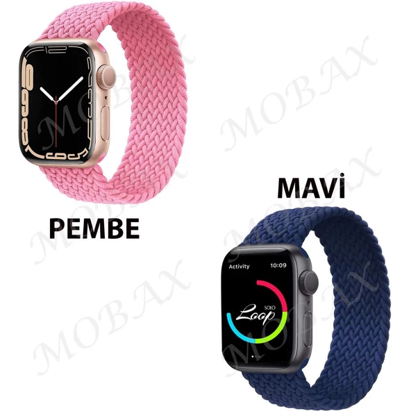 Apple Watch 10 42mm - 38/40/41mm Kordon Medium Örgü Solo Loop Kordon 32 147mm 2/3/4/5/6/se/7/8/9 - 9