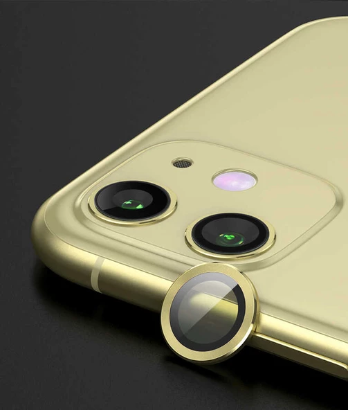 Apple iPhone 12 Kamera Lens Koruyucu Çerçeveli Koruyucu CL-02