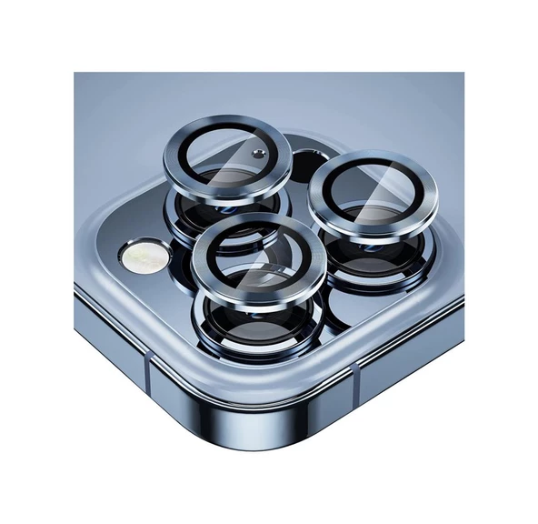 Apple iPhone 12 Pro Max Kamera Lens Koruyucu Çerçeveli Koruyucu CL-02 - 12