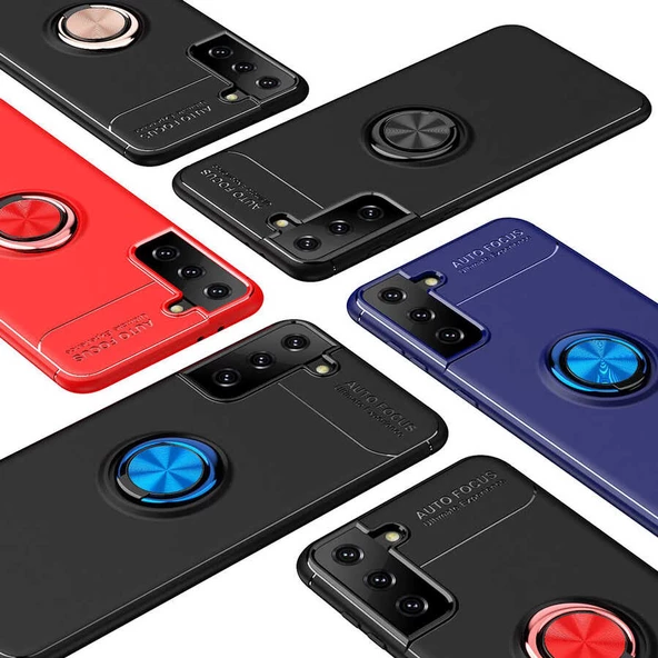 Samsung Galaxy S21 Plus Kılıf Yüzüklü Magnetli Ravel Case - 7