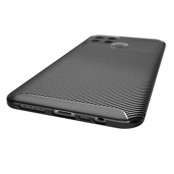 Oppo A15S Kılıf Karbon Silikon Case - 8