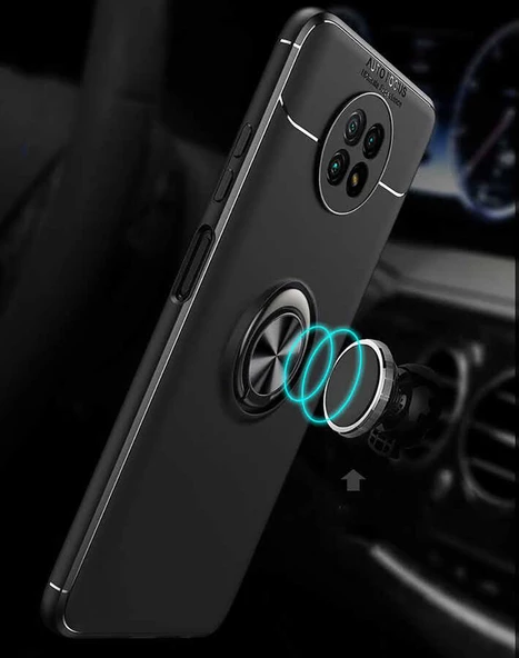 Xiaomi Redmi Note 9T Kılıf Yüzüklü Magnetli Ravel Case - 4