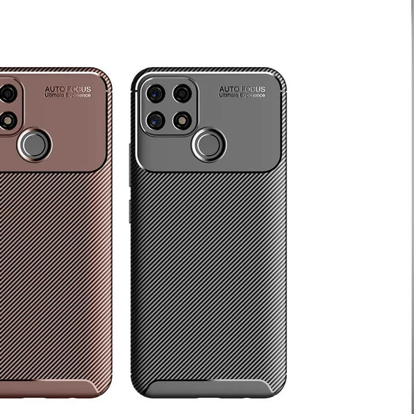 Oppo A15S Kılıf Karbon Silikon Case - 6