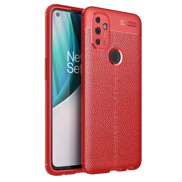 One Plus Nord N100 Kılıf Deri Tarzı Niss Silikon Case