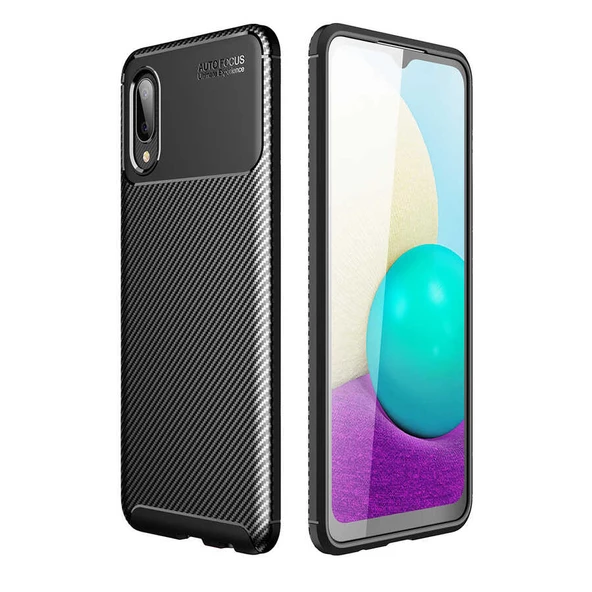 Samsung Galaxy A02 Kılıf Karbon Silikon Case