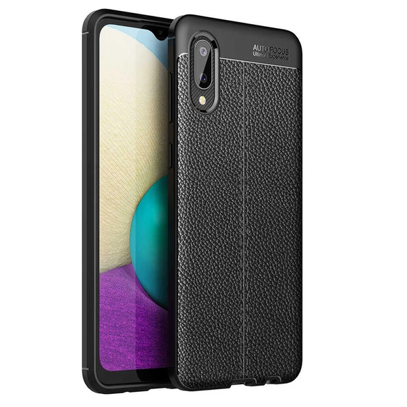 Samsung Galaxy A02 Kılıf Deri Tarzı Niss Silikon Case