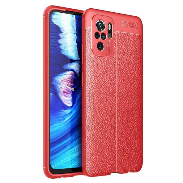 Xiaomi Redmi Note 10 Kılıf Deri Tarzı Niss Silikon Case