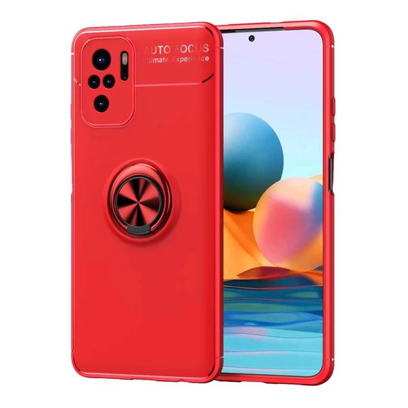 Xiaomi Redmi Note 10 Kılıf Yüzüklü Magnetli Ravel Case