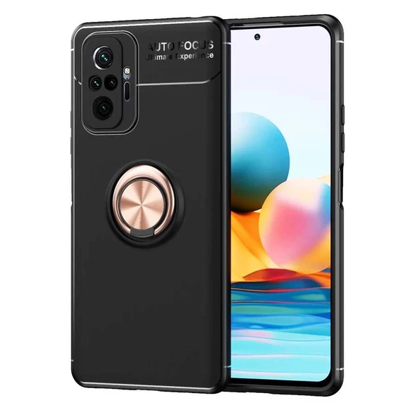 Xiaomi Redmi Note 10 Pro Kılıf Yüzüklü Magnetli Ravel Case