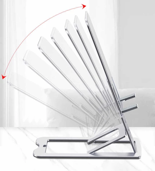 Masaüstü Slim Alüminyüm Tablet Telefon Standı Tutucu H8 - 12