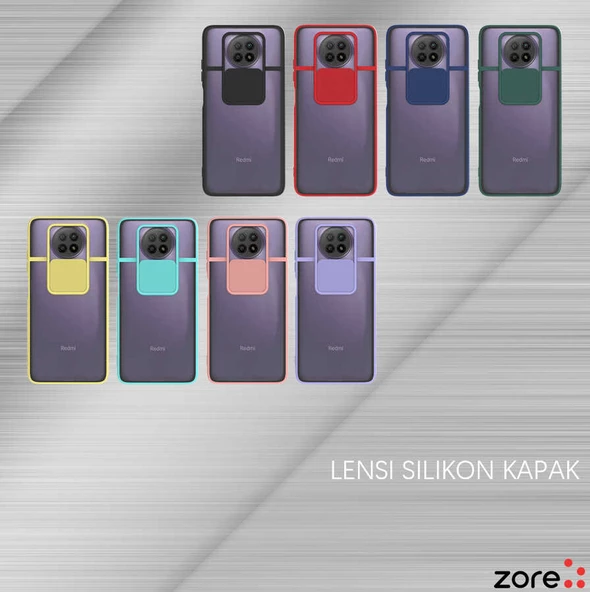 Xiaomi Redmi Note 9 5G Kılıf Kamera Kapatmalı Lensi Case - 2