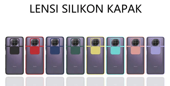 Xiaomi Redmi Note 9 5G Kılıf Kamera Kapatmalı Lensi Case - 3