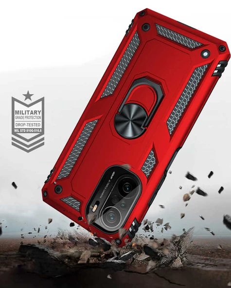 Xiaomi Mi 11İ Kılıf Yüzüklü Zırh Tank Vega - 7